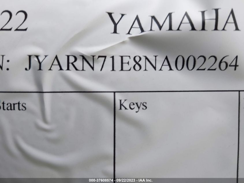 2022 YAMAHA MT09 - JYARN71E8NA002264