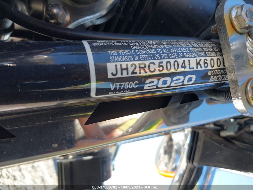 2020 HONDA VT750 C JH2RC5004LK600659