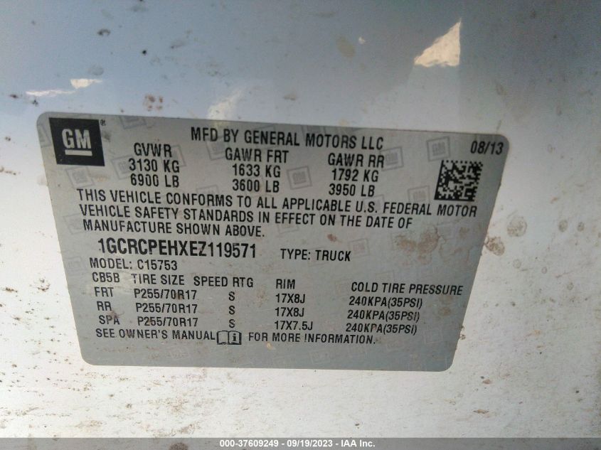 2014 CHEVROLET SILVERADO 1500 WORK TRUCK - 1GCRCPEHXEZ119571