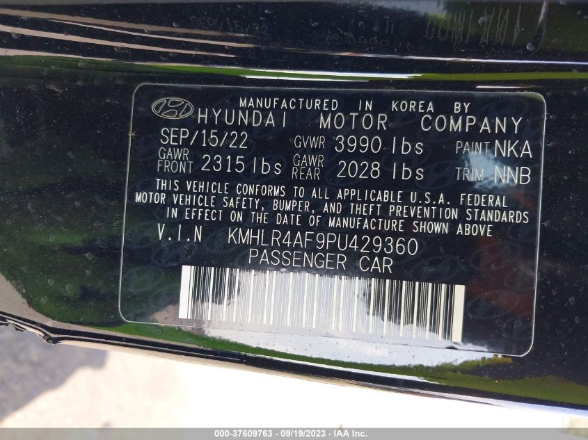 VIN KMHLR4AF9PU429360 2023 HYUNDAI ELANTRA N LINE