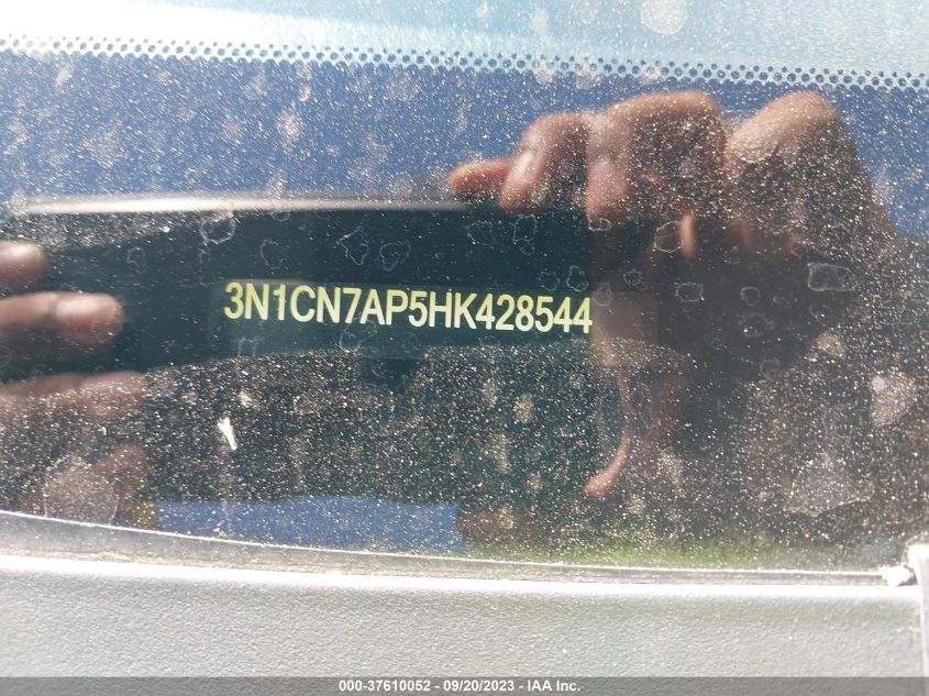 2017 NISSAN VERSA SEDAN SV 3N1CN7AP5HK428544