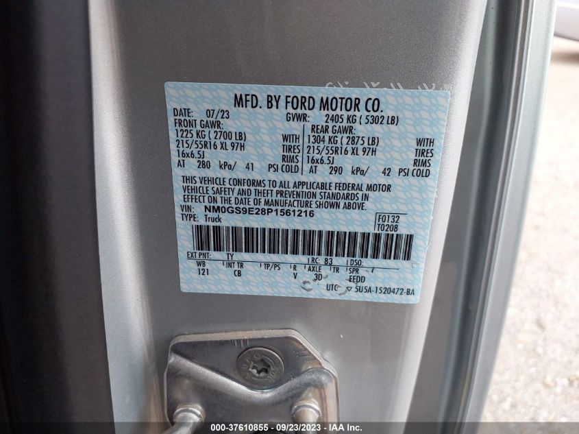 2023 FORD TRANSIT CONNECT WAGON XL - NM0GS9E28P1561216