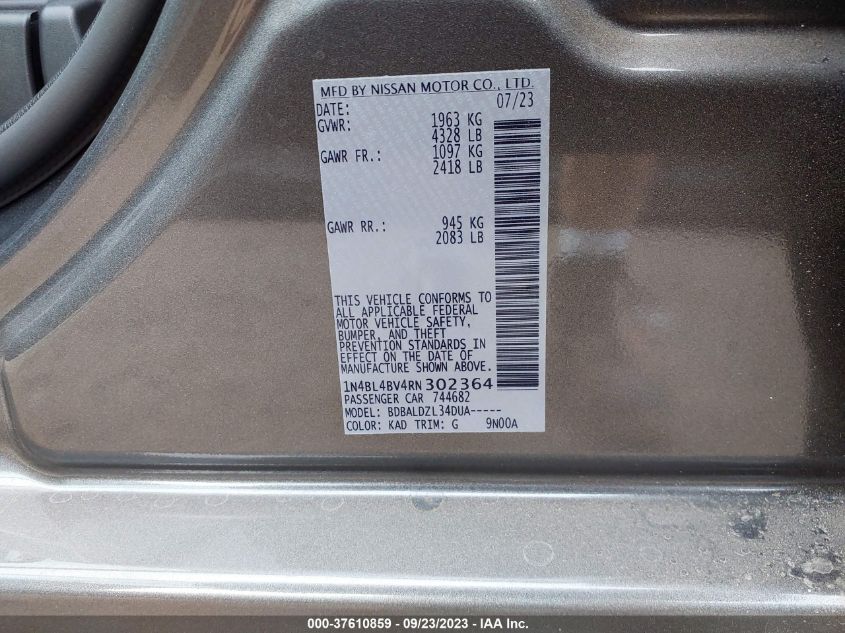 2024 NISSAN ALTIMA 2.5 S - 1N4BL4BV4RN302364