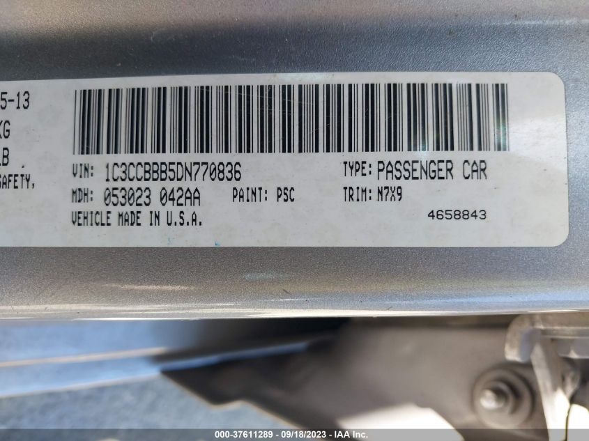 2013 CHRYSLER 200 TOURING - 1C3CCBBB5DN770836