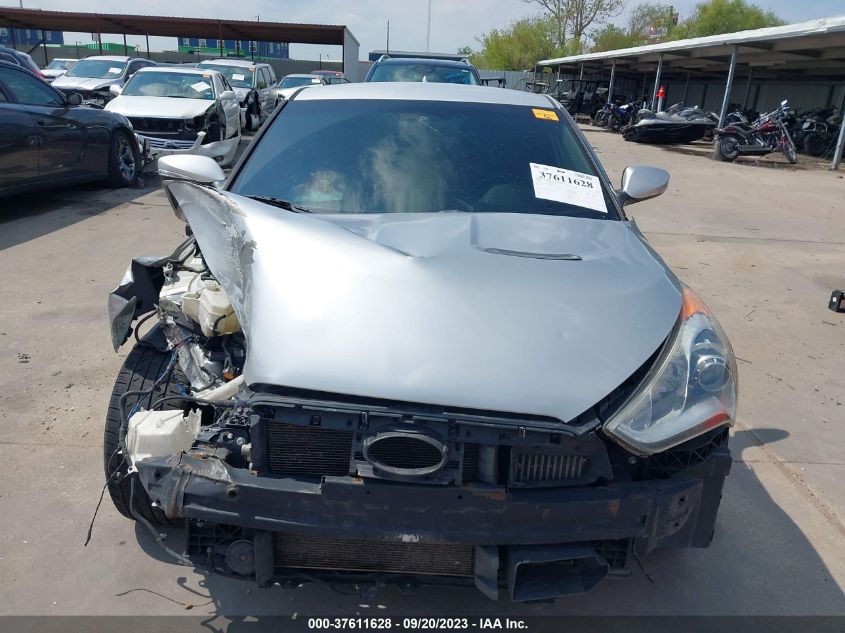 2013 HYUNDAI VELOSTER TURBO W/BLACK INT - KMHTC6AE0DU130873