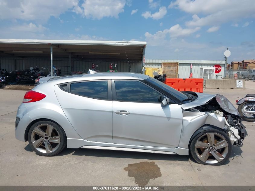 2013 HYUNDAI VELOSTER TURBO W/BLACK INT - KMHTC6AE0DU130873