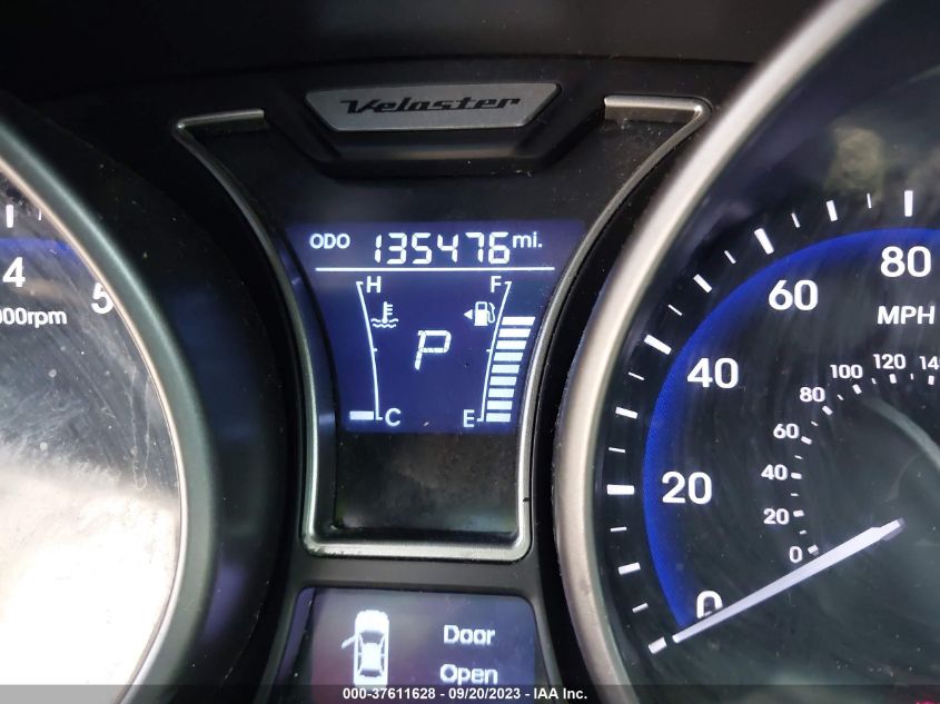 2013 HYUNDAI VELOSTER TURBO W/BLACK INT - KMHTC6AE0DU130873