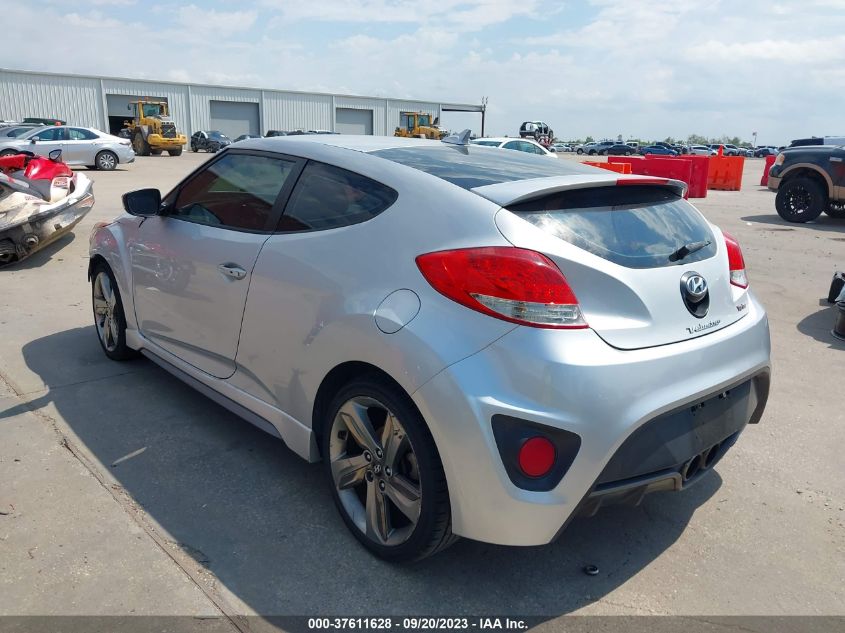2013 HYUNDAI VELOSTER TURBO W/BLACK INT - KMHTC6AE0DU130873