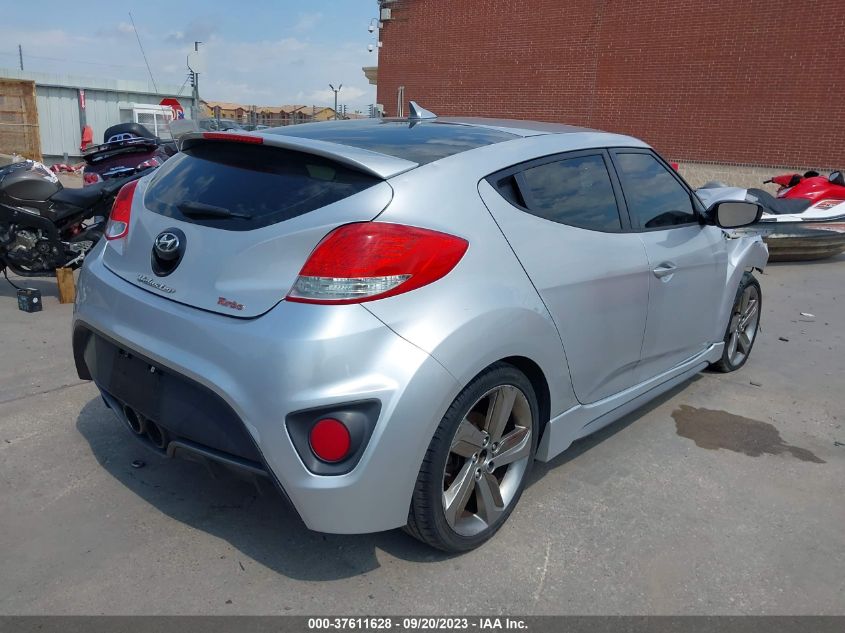 2013 HYUNDAI VELOSTER TURBO W/BLACK INT - KMHTC6AE0DU130873