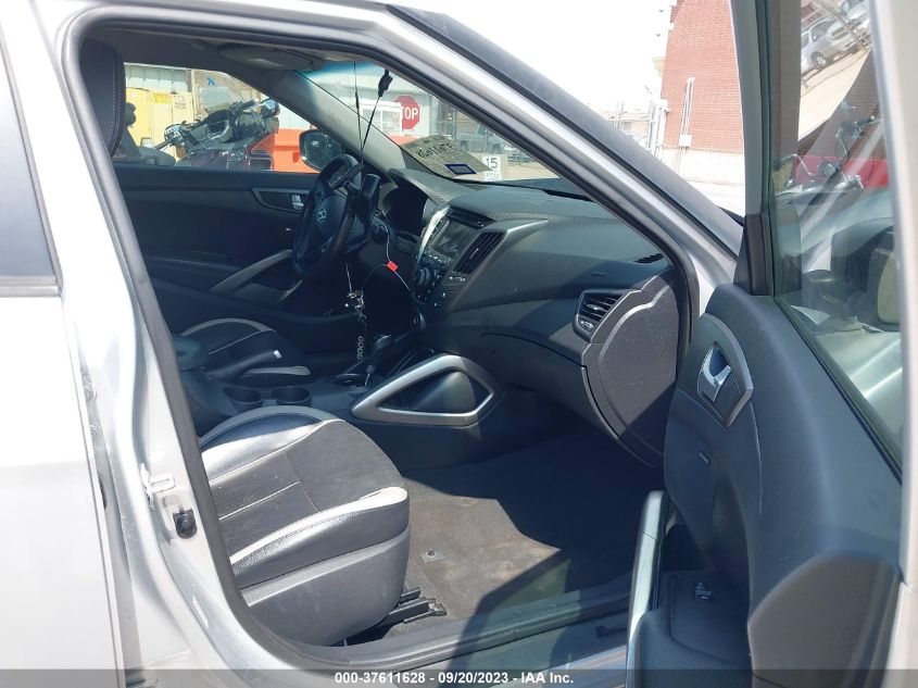 2013 HYUNDAI VELOSTER TURBO W/BLACK INT - KMHTC6AE0DU130873