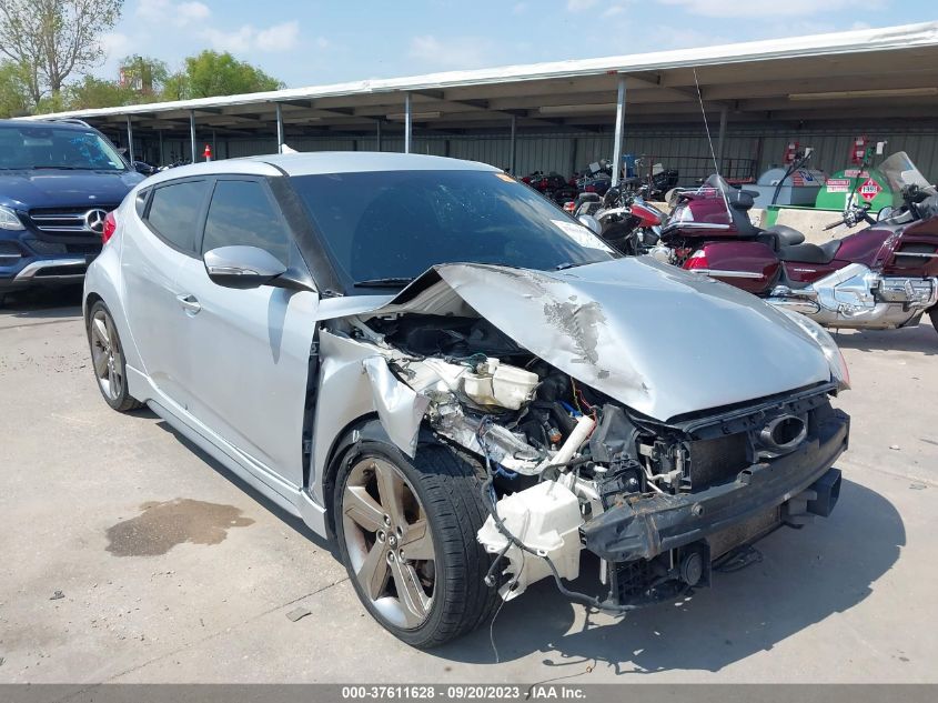 2013 HYUNDAI VELOSTER TURBO W/BLACK INT - KMHTC6AE0DU130873