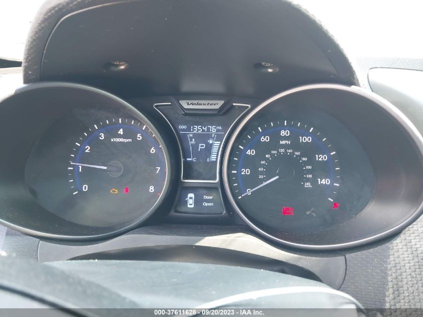2013 HYUNDAI VELOSTER TURBO W/BLACK INT - KMHTC6AE0DU130873