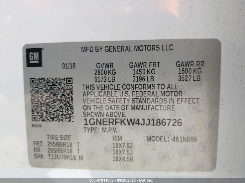 2018 CHEVROLET TRAVERSE LS - 1GNERFKW4JJ186726