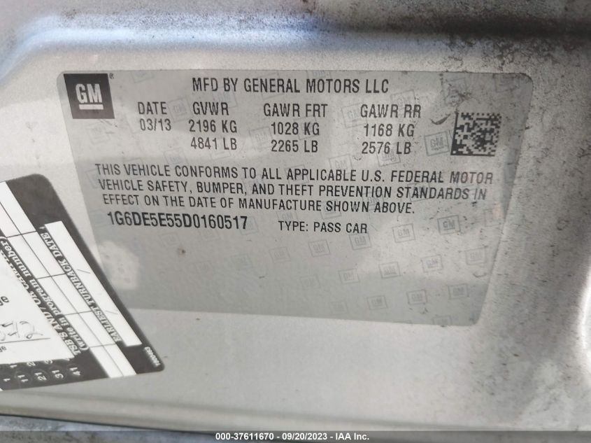 2013 CADILLAC CTS SEDAN LUXURY 1G6DE5E55D0160517