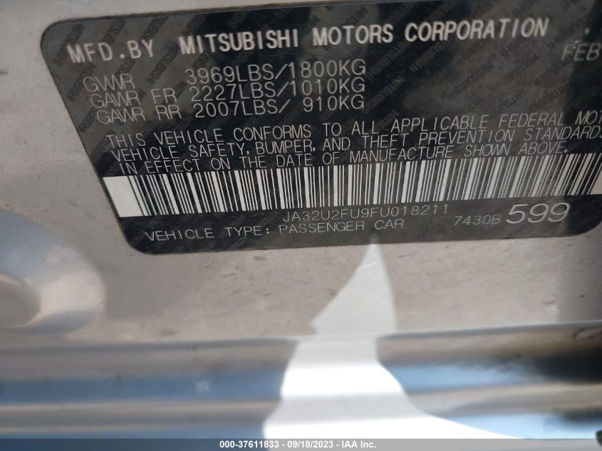 2015 MITSUBISHI LANCER ES - JA32U2FU9FU018211