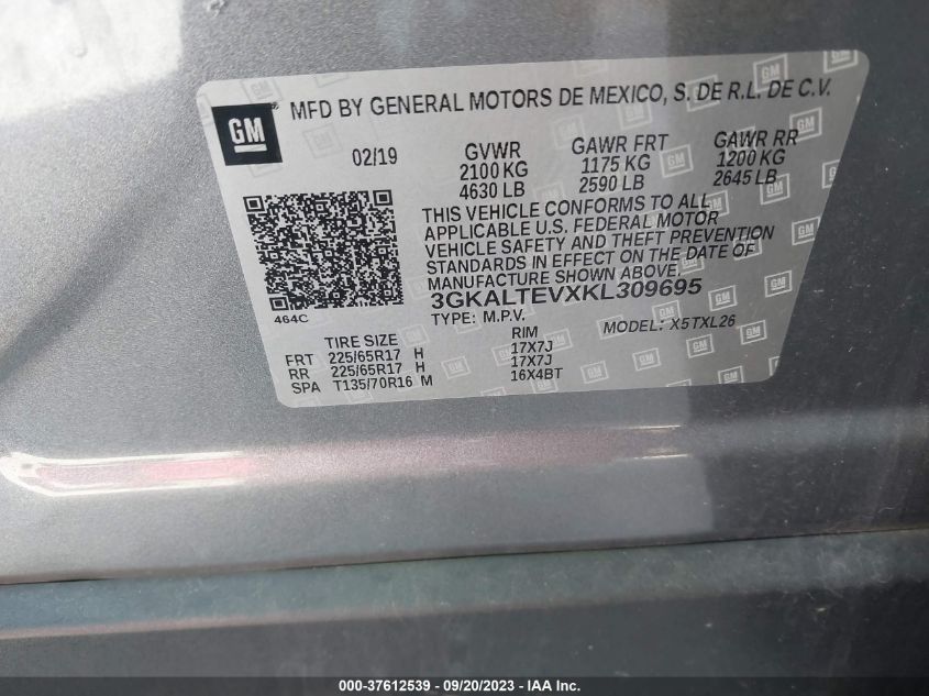 2019 GMC TERRAIN SLE - 3GKALTEVXKL309695
