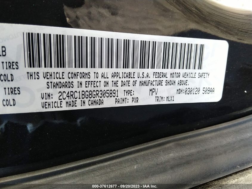2016 CHRYSLER TOWN & COUNTRY TOURING - 2C4RC1BG8GR305891