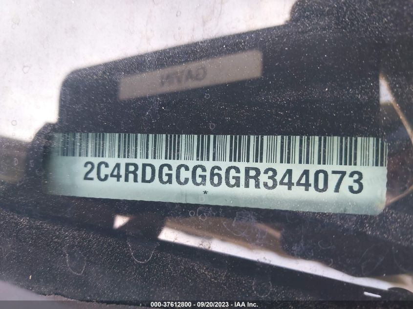 2016 DODGE GRAND CARAVAN SXT - 2C4RDGCG6GR344073