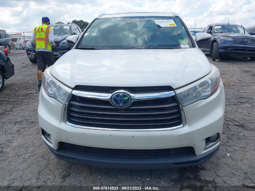 2016 TOYOTA HIGHLANDER HYBRID LIMITED - 5TDDCRFH9GS013993