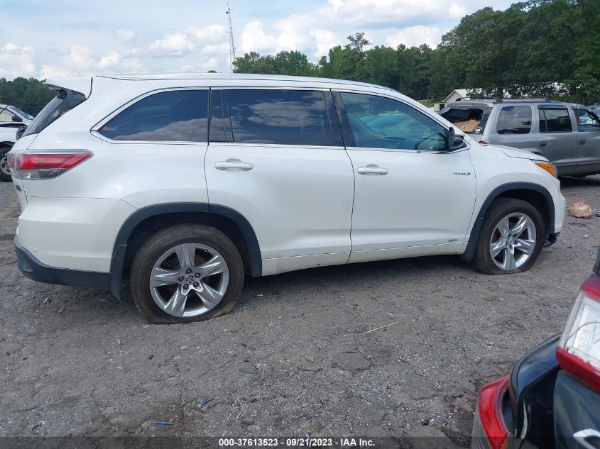 2016 TOYOTA HIGHLANDER HYBRID LIMITED - 5TDDCRFH9GS013993