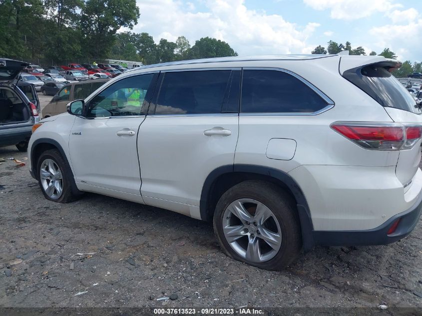 2016 TOYOTA HIGHLANDER HYBRID LIMITED - 5TDDCRFH9GS013993