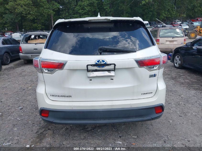 2016 TOYOTA HIGHLANDER HYBRID LIMITED - 5TDDCRFH9GS013993
