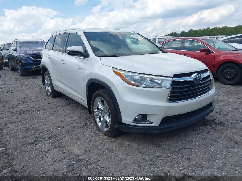2016 TOYOTA HIGHLANDER HYBRID LIMITED - 5TDDCRFH9GS013993