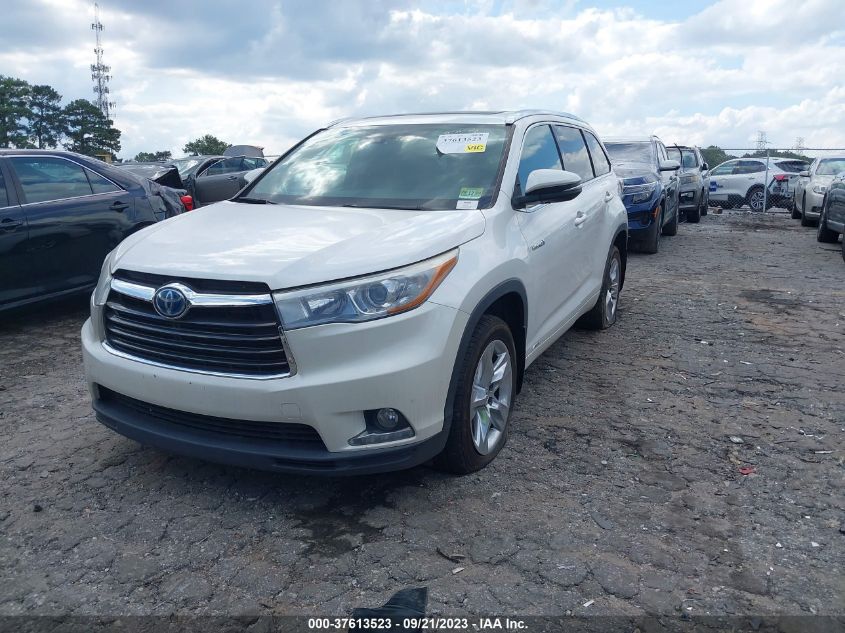 2016 TOYOTA HIGHLANDER HYBRID LIMITED - 5TDDCRFH9GS013993