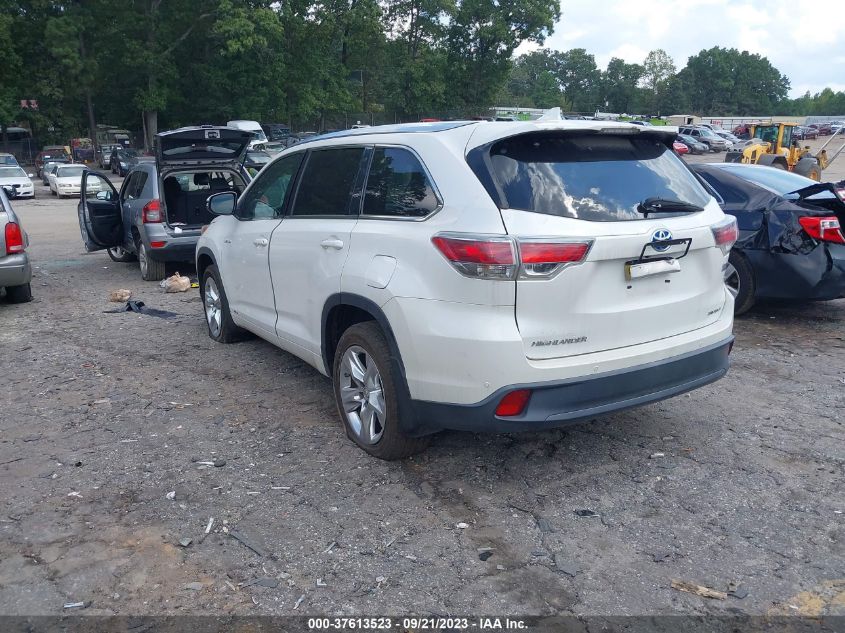 2016 TOYOTA HIGHLANDER HYBRID LIMITED - 5TDDCRFH9GS013993