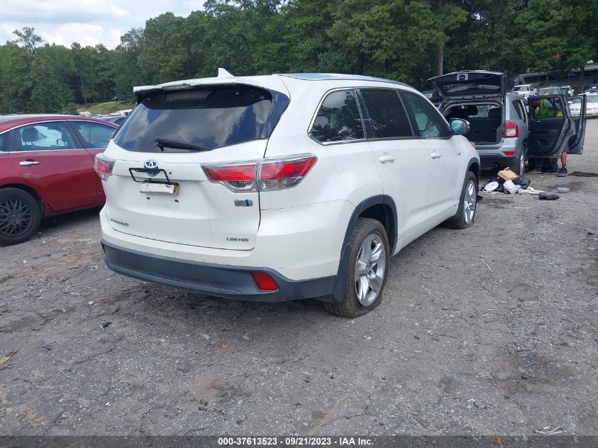 2016 TOYOTA HIGHLANDER HYBRID LIMITED - 5TDDCRFH9GS013993