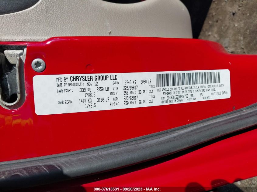 2013 DODGE GRAND CARAVAN SXT - 2C4RDGCG2DR618753