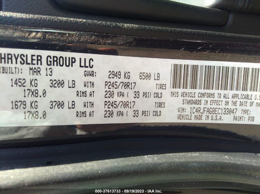 2014 JEEP GRAND CHEROKEE LAREDO - 1C4RJFAG8EC133047