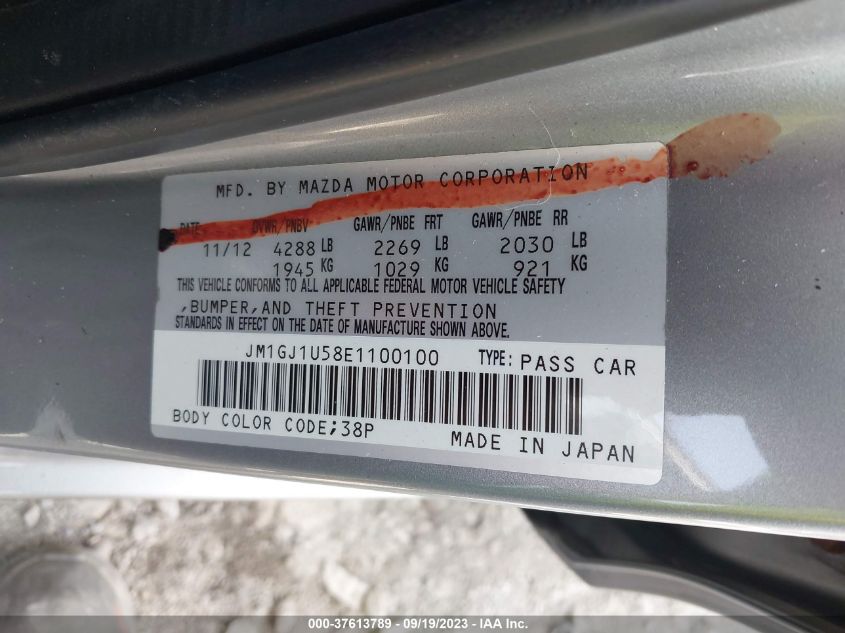 2014 MAZDA MAZDA6 I SPORT - JM1GJ1U58E1100100