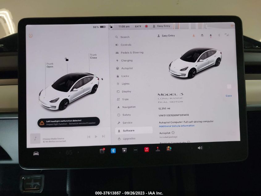 2021 TESLA MODEL 3 LONG RANGE - 5YJ3E1EB6MF981408