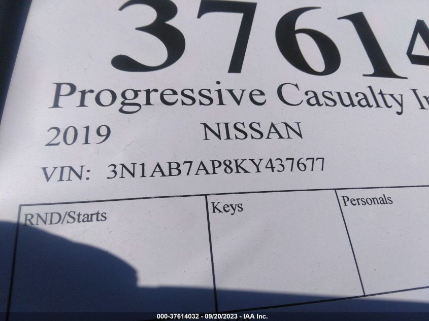 2019 NISSAN SENTRA S/SV/SR/SL - 3N1AB7AP8KY437677