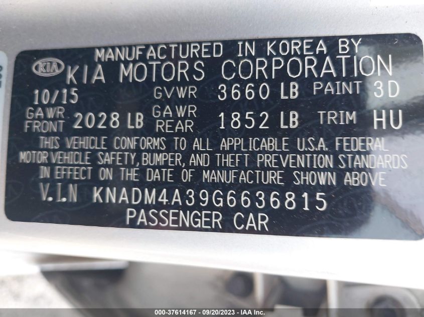 2016 KIA RIO LX - KNADM4A39G6636815