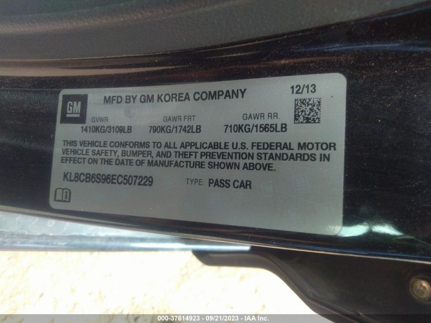 2014 CHEVROLET SPARK LS - KL8CB6S96EC507229