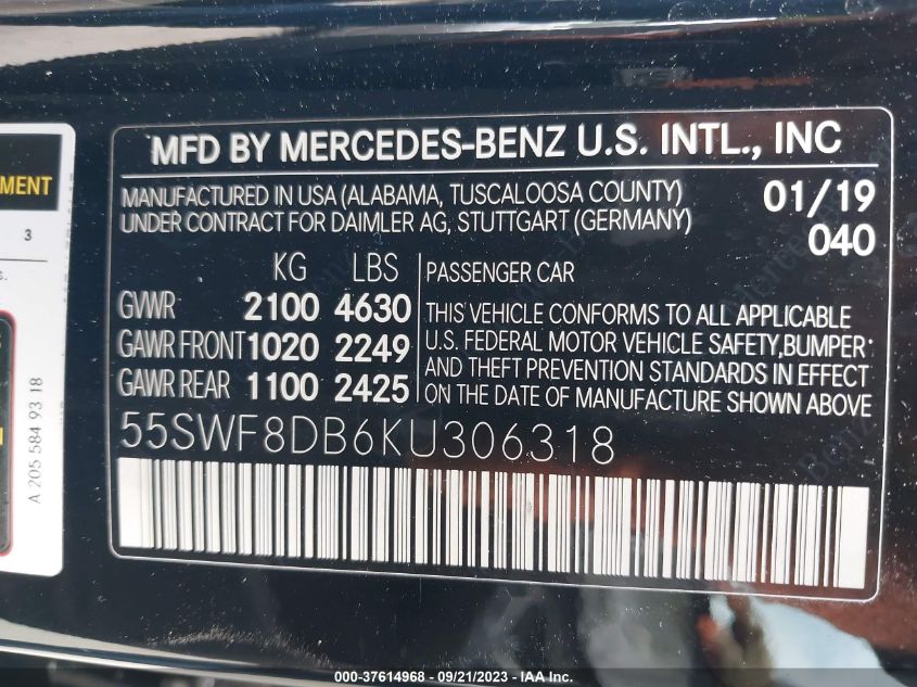 55SWF8DB6KU306318 Mercedes-Benz C-Class C 300 9