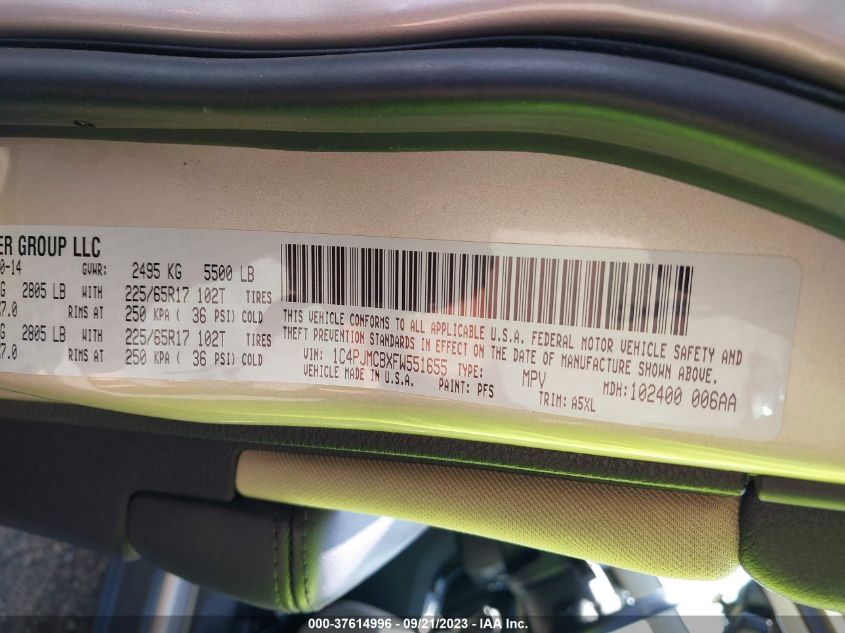 2015 JEEP CHEROKEE LATITUDE - 1C4PJMCBXFW551655