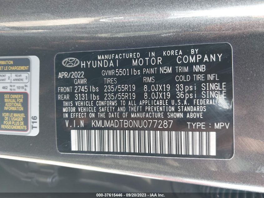 2022 GENESIS GV70 2.5T - KMUMADTB0NU077287