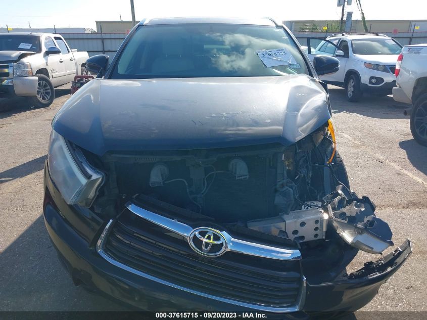2016 TOYOTA HIGHLANDER XLE - 5TDJKRFH6GS243884