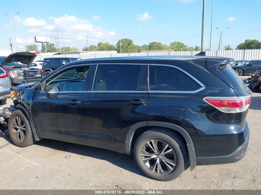 2016 TOYOTA HIGHLANDER XLE - 5TDJKRFH6GS243884
