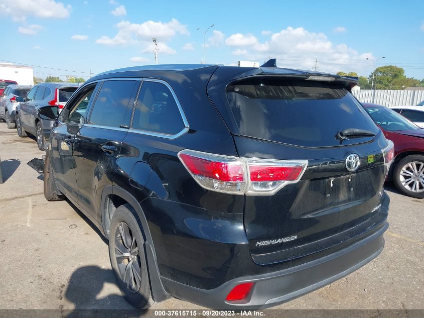 2016 TOYOTA HIGHLANDER XLE - 5TDJKRFH6GS243884