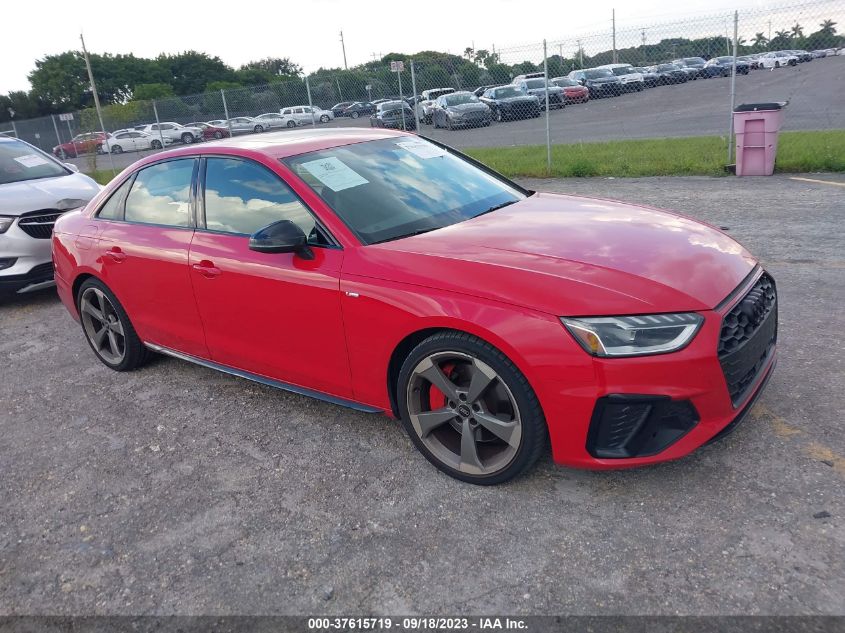 WAUEAAF40NA016166 AUDI A4 SEDAN S LINE PREMIUM PLUS 2022
