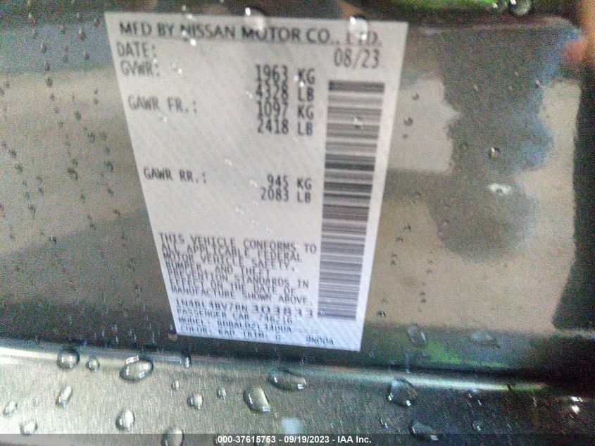 2024 NISSAN ALTIMA 2.5 S - 1N4BL4BV7RN303833