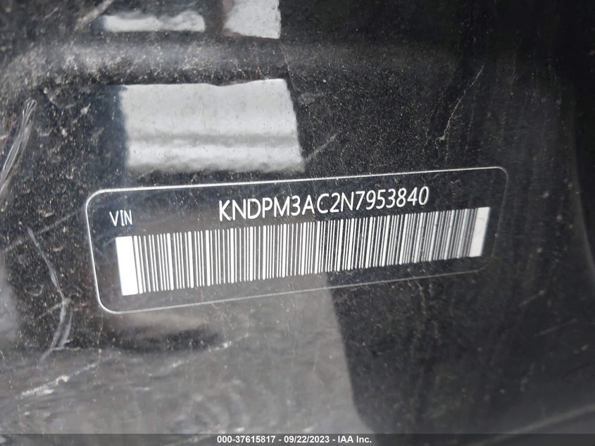 VIN KNDPM3AC2N7953840 2022 KIA SPORTAGE LX