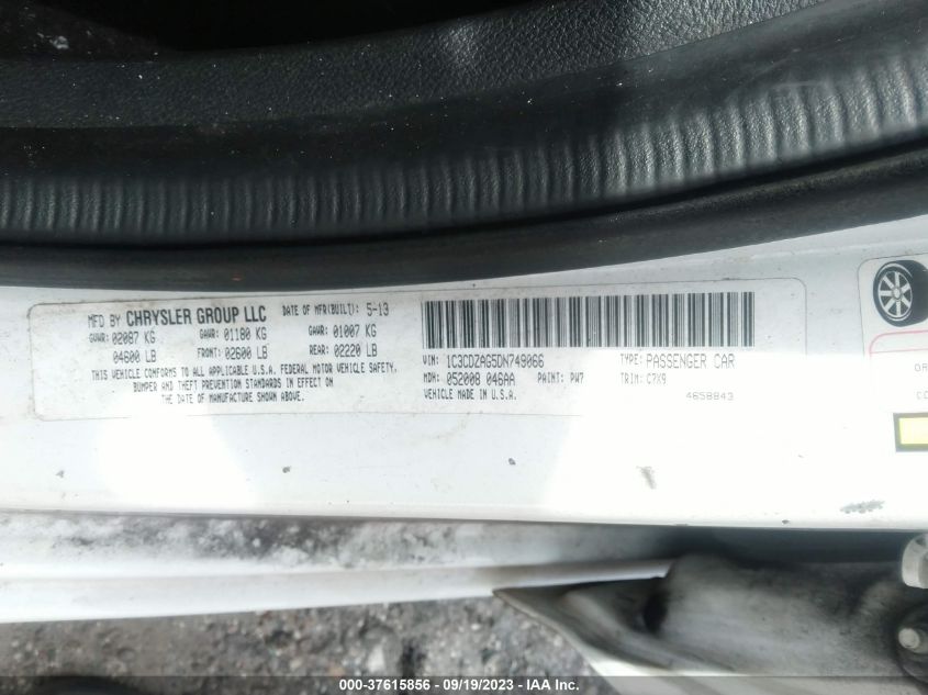 2013 DODGE AVENGER SE - 1C3CDZAG5DN749066