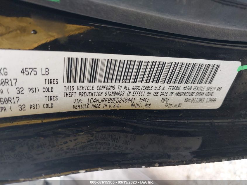 2015 JEEP PATRIOT HIGH ALTITUDE EDITION - 1C4NJRFB9FD240441