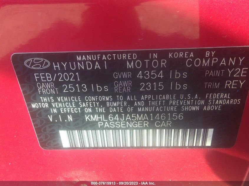 2021 HYUNDAI SONATA SEL - KMHL64JA5MA146156