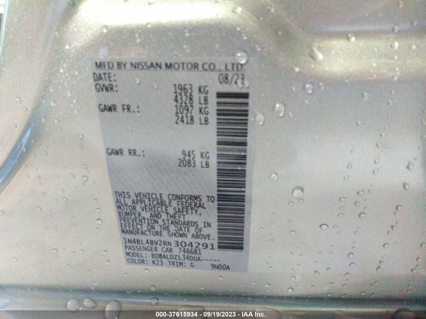 2024 NISSAN ALTIMA 2.5 S - 1N4BL4BV8RN303596